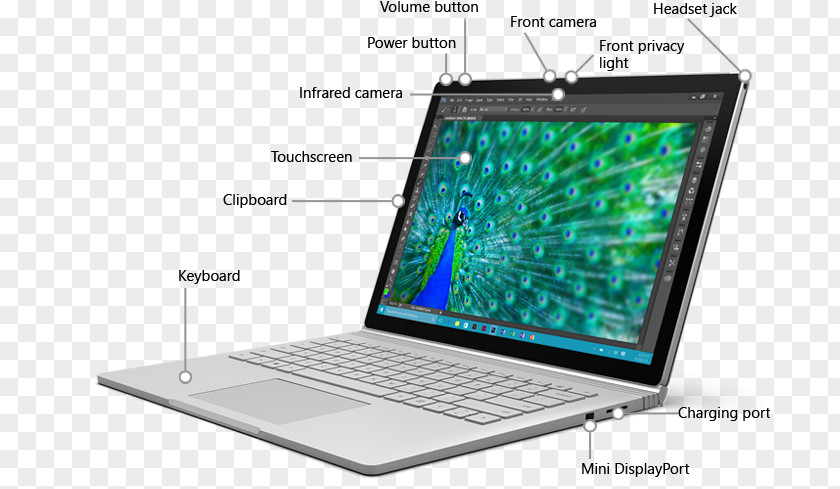 Book Front Surface 2 Laptop Intel Pro PNG