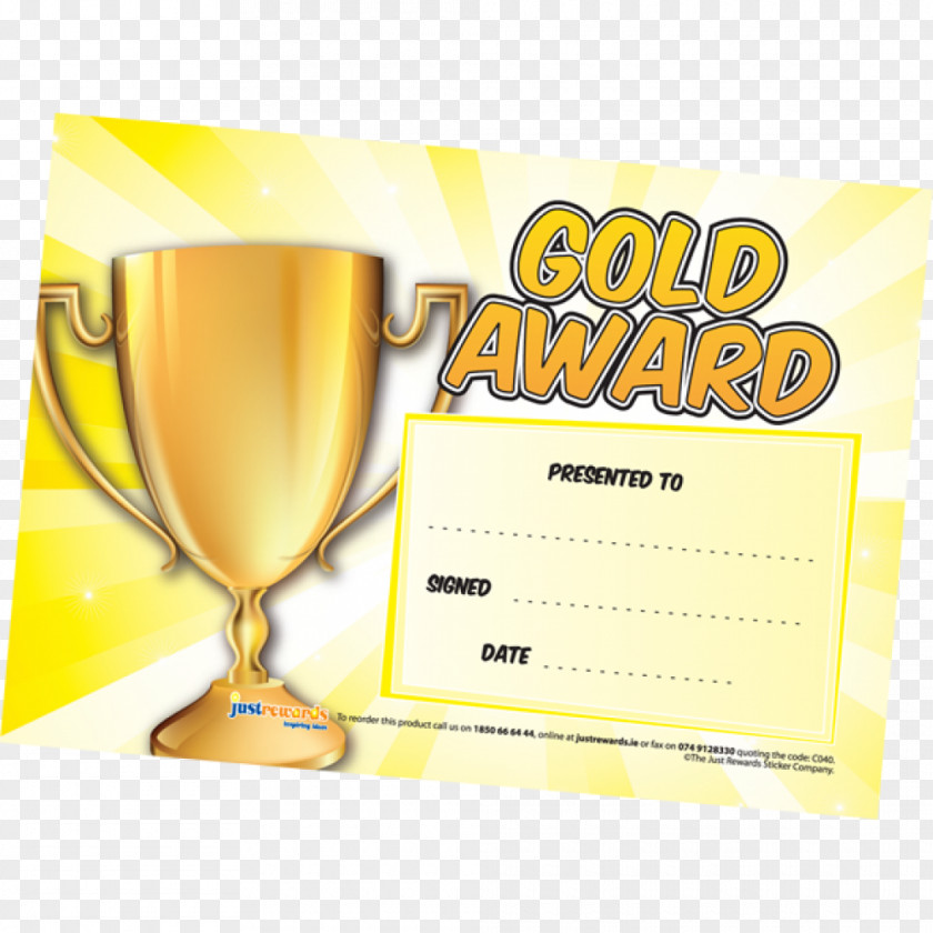 Gold Award Table-glass Font PNG