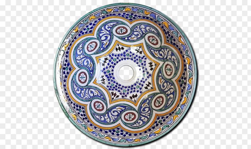 Hand Painted Hippopotamus Ceramic Sink Morocco Arahal Tile PNG