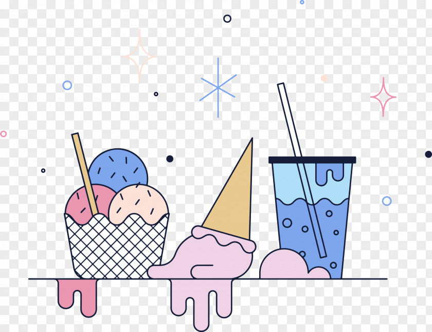 Ice Cream Vector Cones Illustration PNG