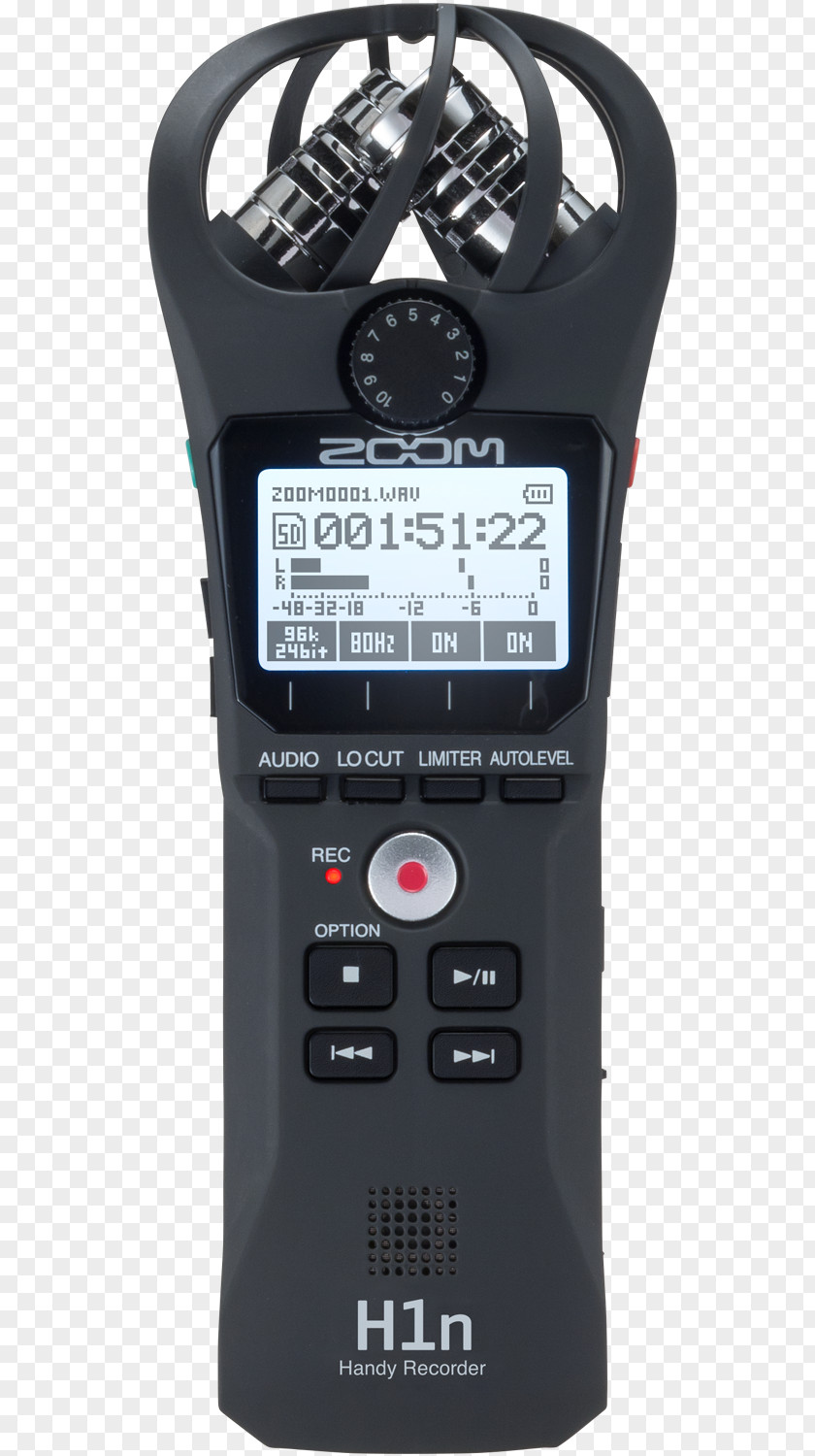 Microphone Digital Audio Zoom H1n Handy Recorder H4n PNG