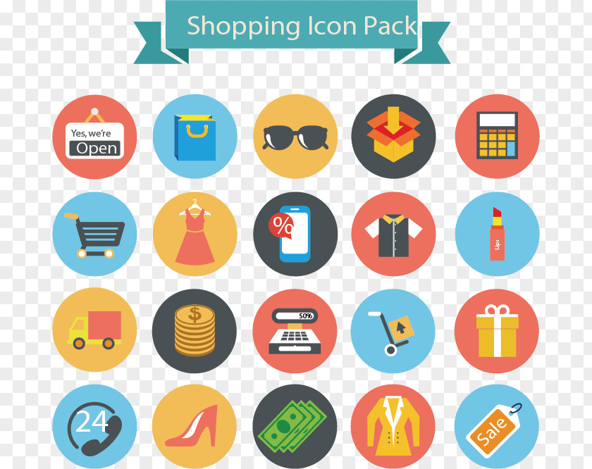 Shopping Flat Icons Icon PNG