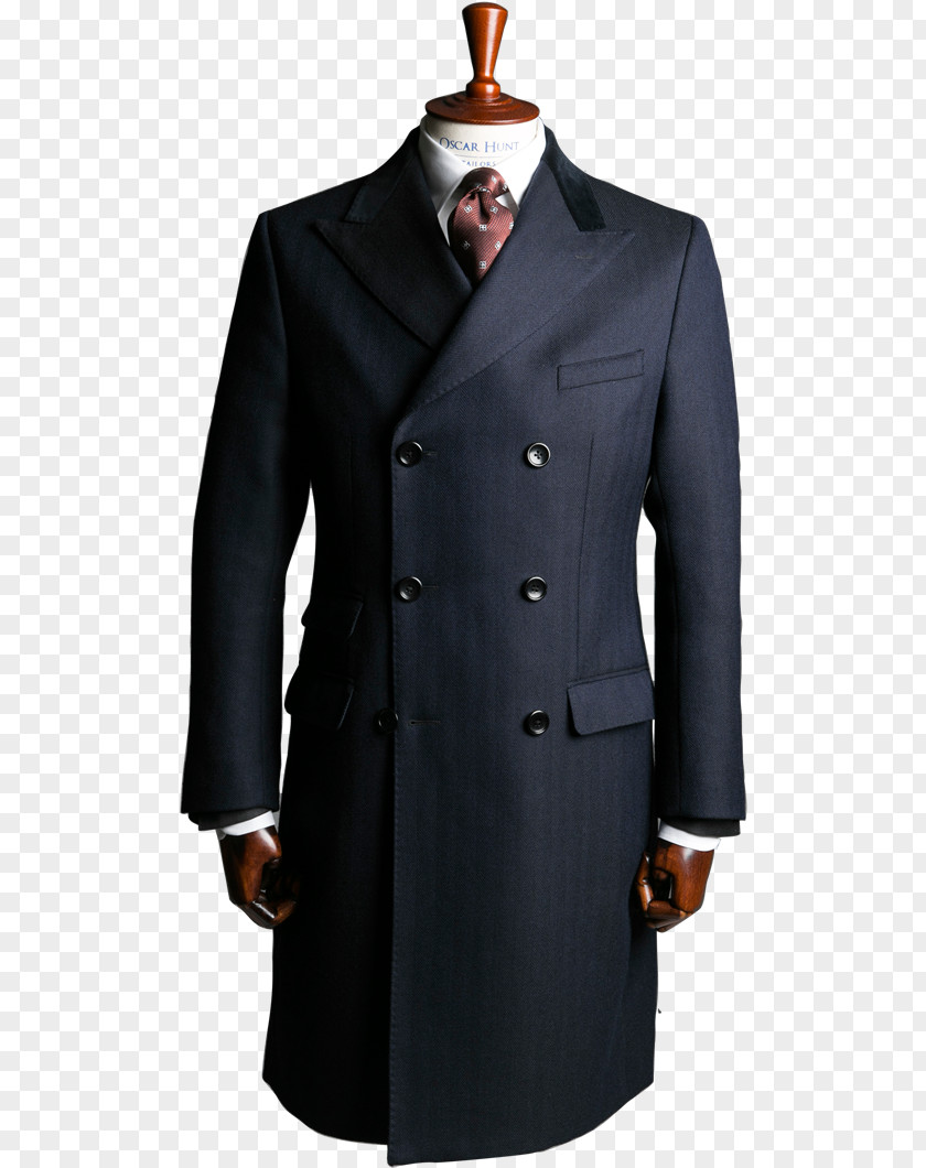 Tuxedo M. Overcoat Trench Coat Black M PNG