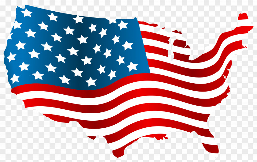USA Flag Map Clip Art Image Of The United States PNG