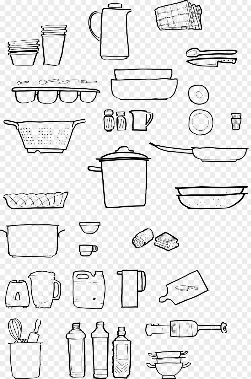 Color Kitchen Utensils Drawing Utensil Paper Cookware PNG