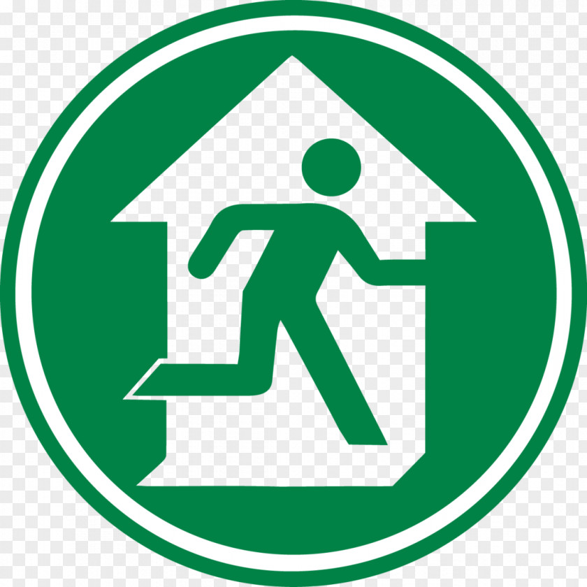 Fire Exit Sign Emergency Escape Building Safety PNG