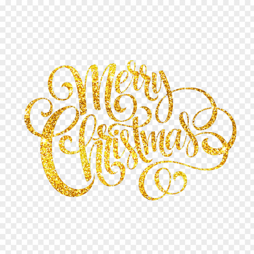 Golden Merry Christmas Download PNG