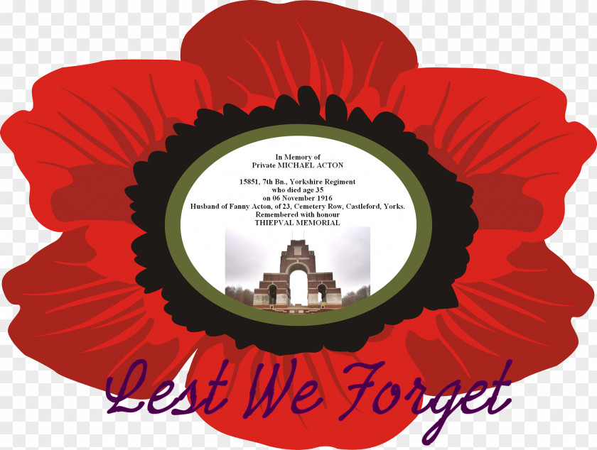 Remembrance Sunday Thiepval Memorial Font PNG
