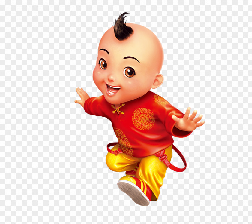 Golden Boy China Chinese New Year Child Hairstyle Infant PNG