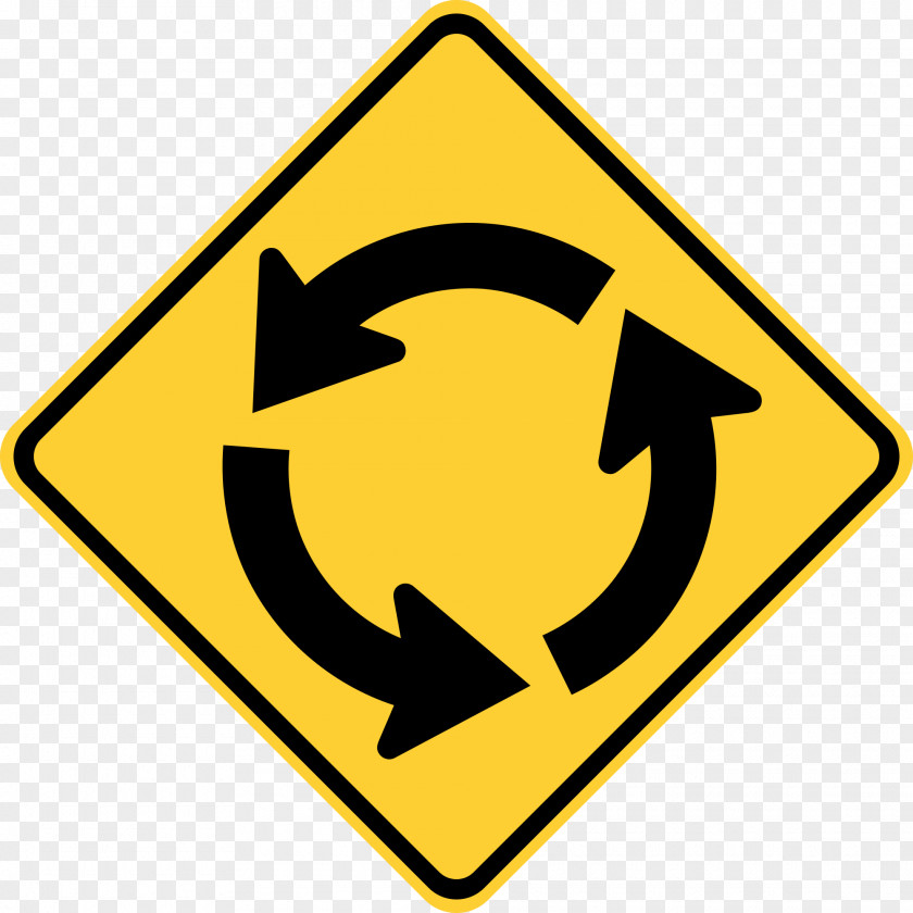 Highway Signs Roundabout Traffic Sign Manual On Uniform Control Devices Circle Yield PNG