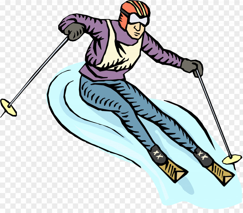 Winter Sport Telemark Skiing Background PNG