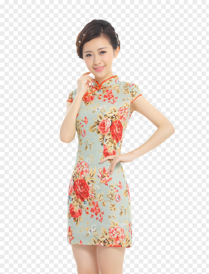 Boof Illustration Shoulder Sleeve Dress Pattern PNG
