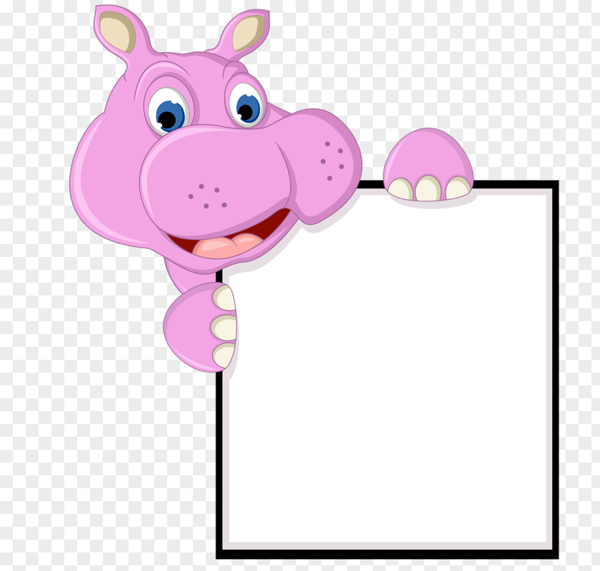 Cartera Name Tag Vector Graphics Clip Art Image Hippopotamus PNG