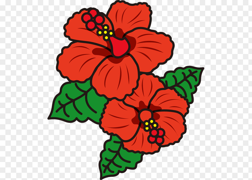 Design Hibiscus Floral Clip Art PNG