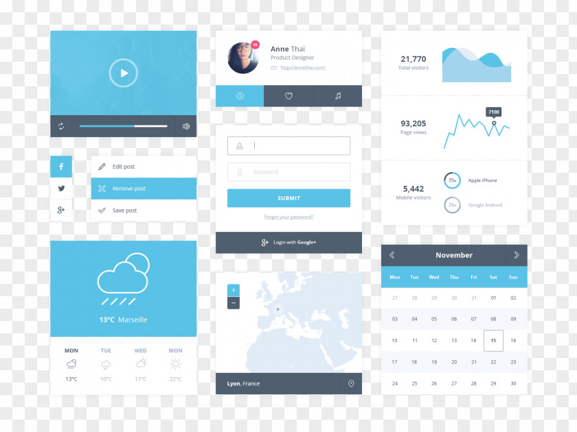 Design User Interface Flat Vector Graphics PNG