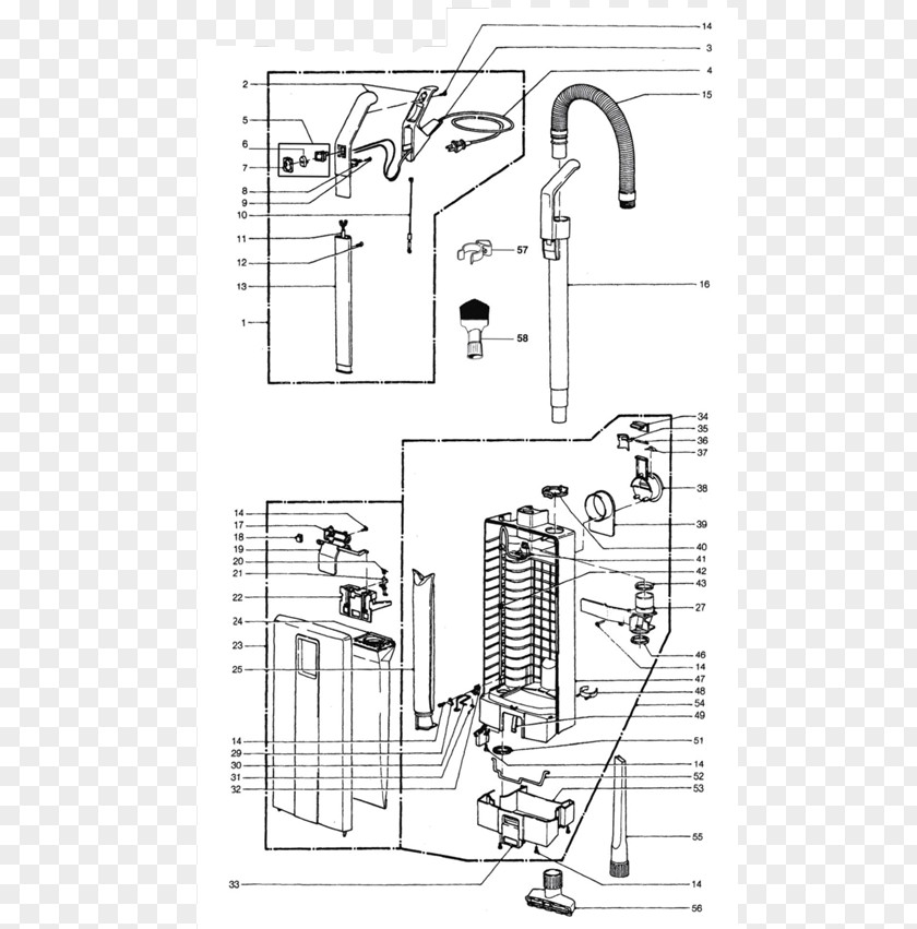 Sebo Automatic X4 Vacuum Cleaner Diagram Home Appliance PNG