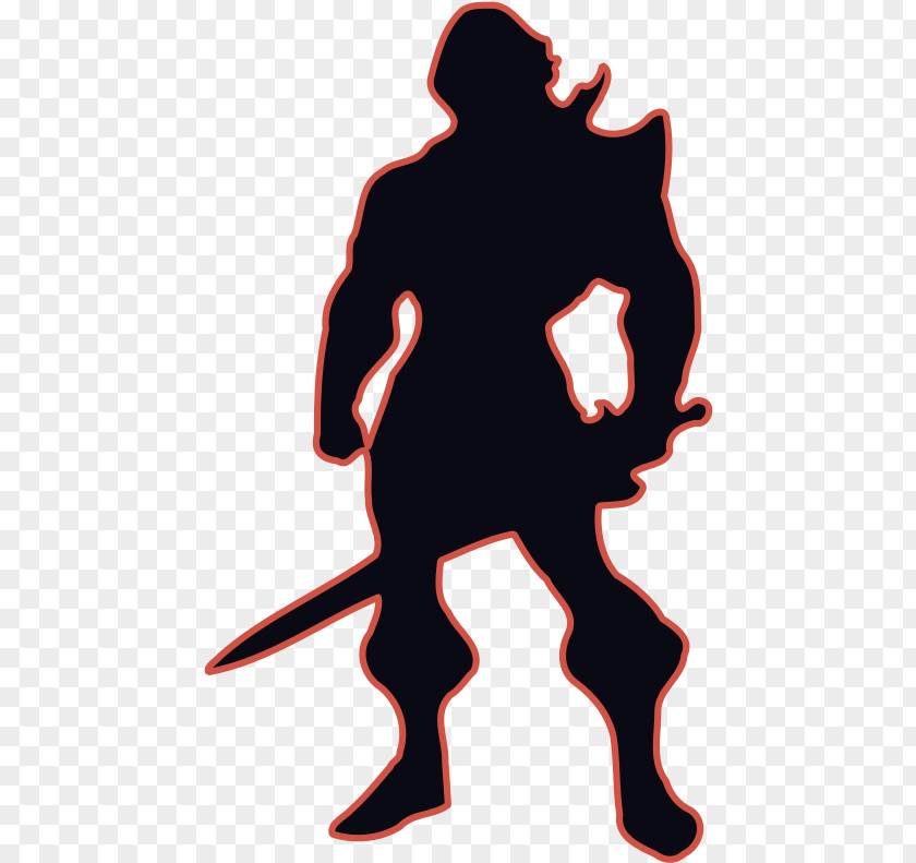 Black M Character Silhouette PNG