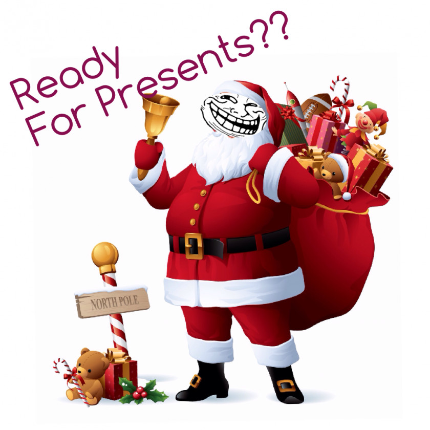 Santa Claus Christmas Tree Wish Desktop Wallpaper PNG