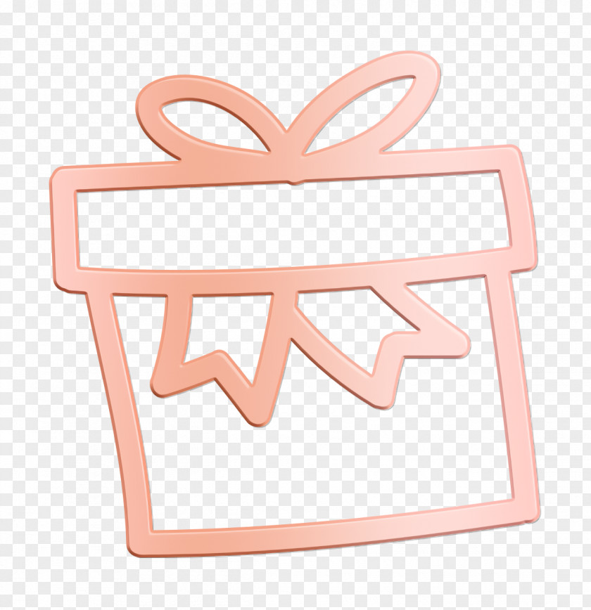 Shapes Icon Gift Box Hand Drawn Outline PNG