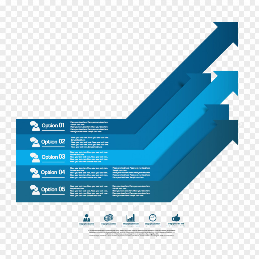 Vector Blue Arrow Infographic Brand Graphic Design PNG