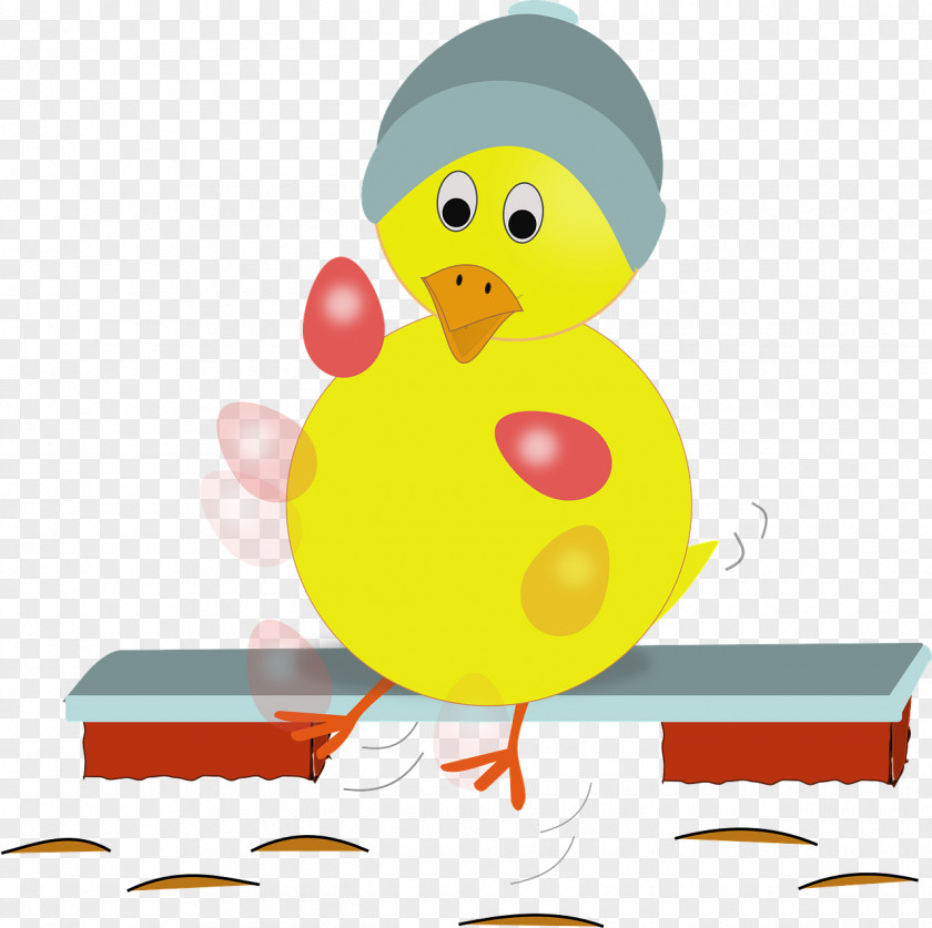 Yellow Chick Fried Egg Chicken Easter Cake Clip Art PNG