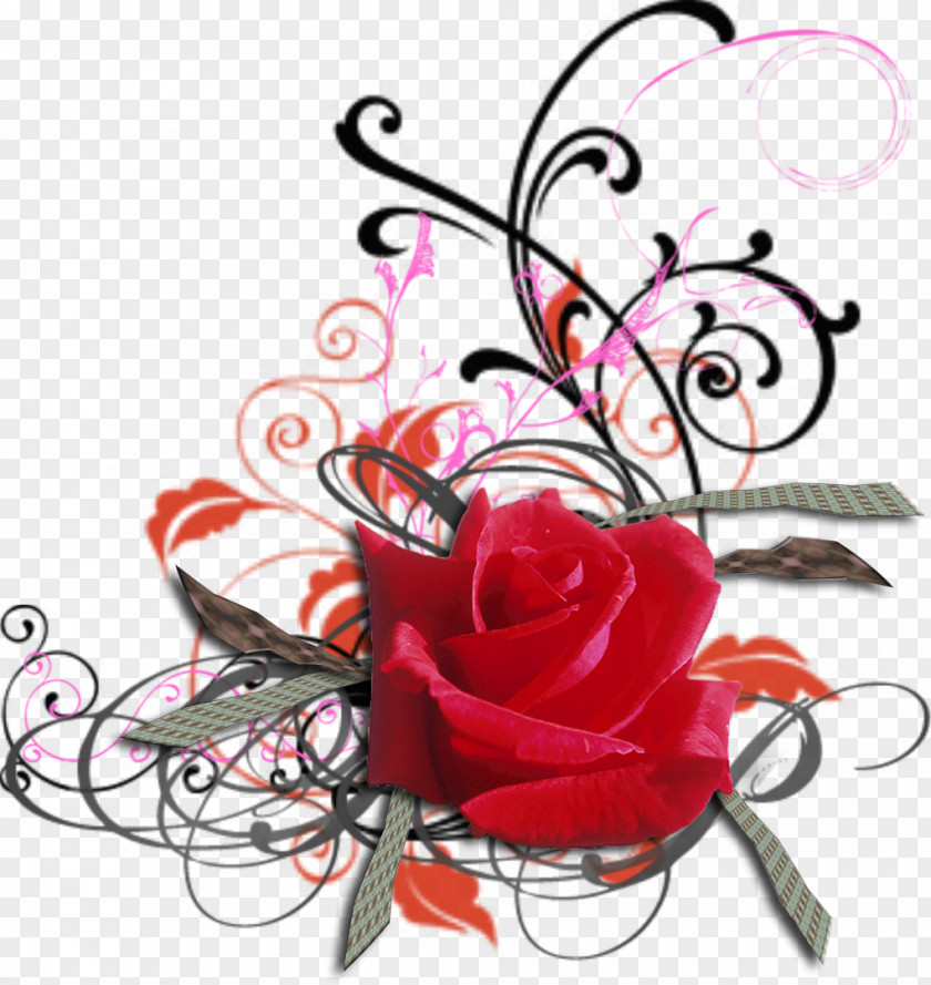 Hand Painted Flower Garden Roses Clip Art PNG