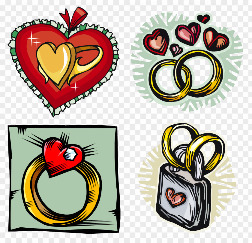 Heart Realistic Clip Art Ring Drawing Image PNG