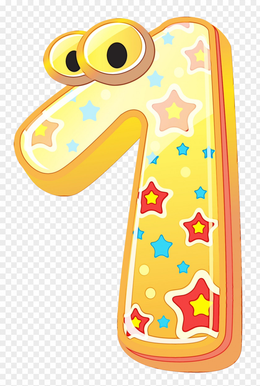 Yellow Cartoon Watercolor PNG