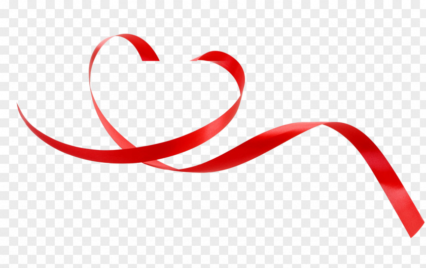 Red Love Ribbon Decoration Heart PNG