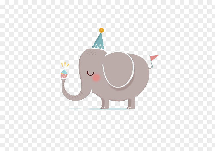 Elephant Happy Birthday To You Greeting Card Clip Art PNG