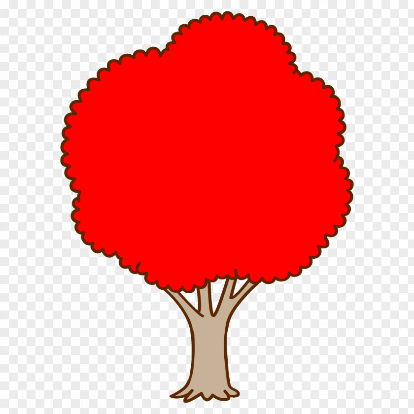 Tree Heart Red PNG