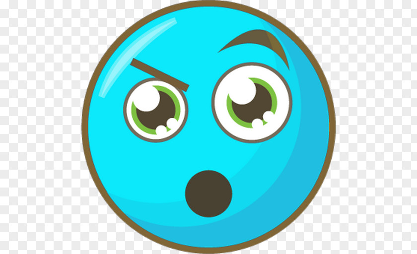 Aqua Turquoise Emoji Surprise PNG