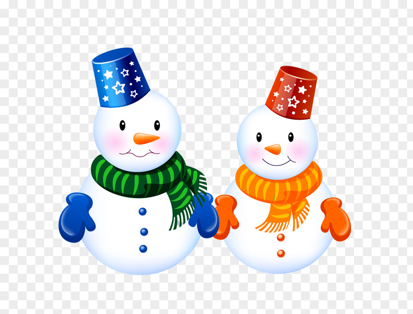 Cartoon Snowman Christmas Winter PNG