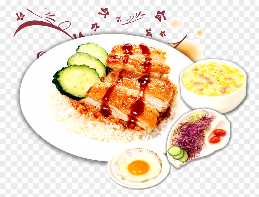 Chicken Rice Hainanese Roast Chinese Cuisine Barbecue Poster PNG