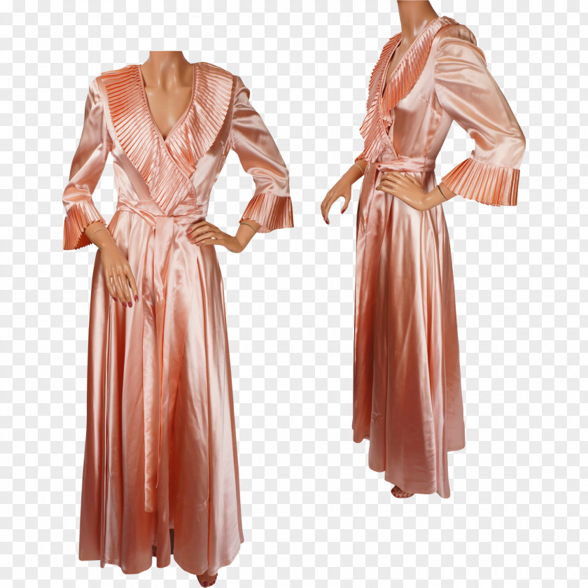 Dress Peignoir 1940s Bathrobe Gown PNG