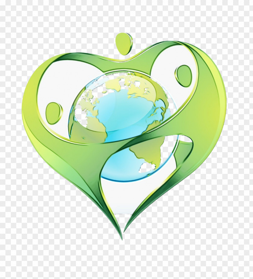 Symbol Love Green Heart Logo Earth Plant PNG