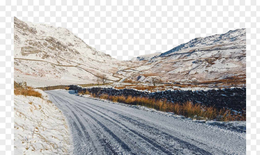 Thoroughfare Freezing Snow Road Mountainous Landforms Winter Mountain Pass PNG