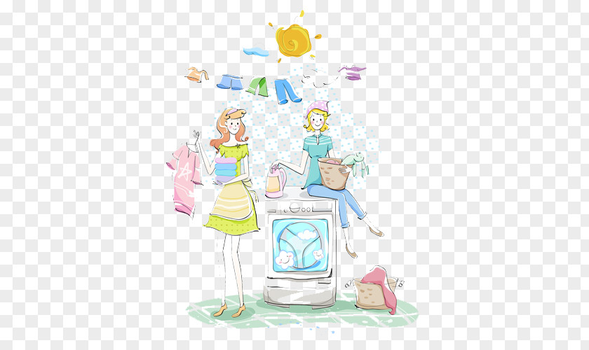 Cartoon Washing Machine Picture Illustration PNG