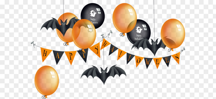 Halloween Balloons Hanging Flags PNG balloons hanging flags clipart PNG