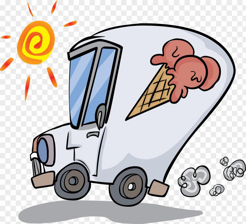 Ice Cream Cones Car Van T-shirt PNG