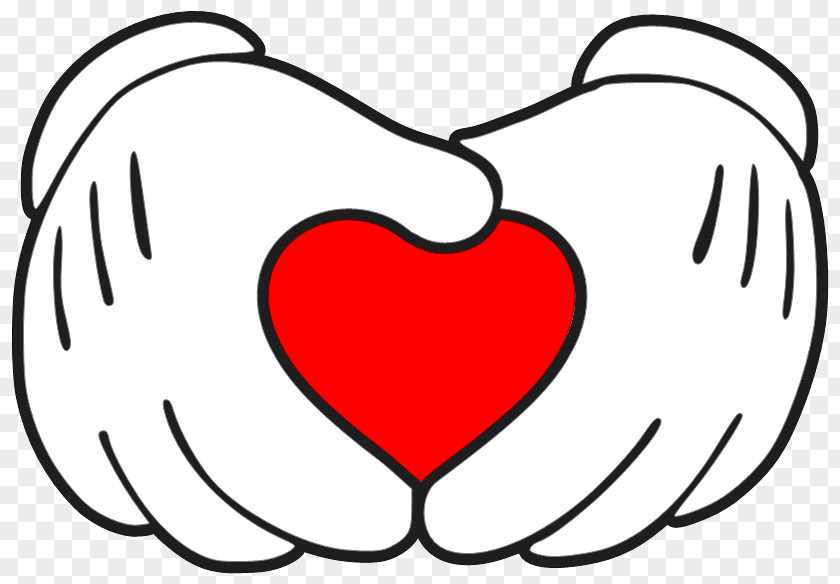 Mickey Mouse Minnie Hand Heart Image PNG