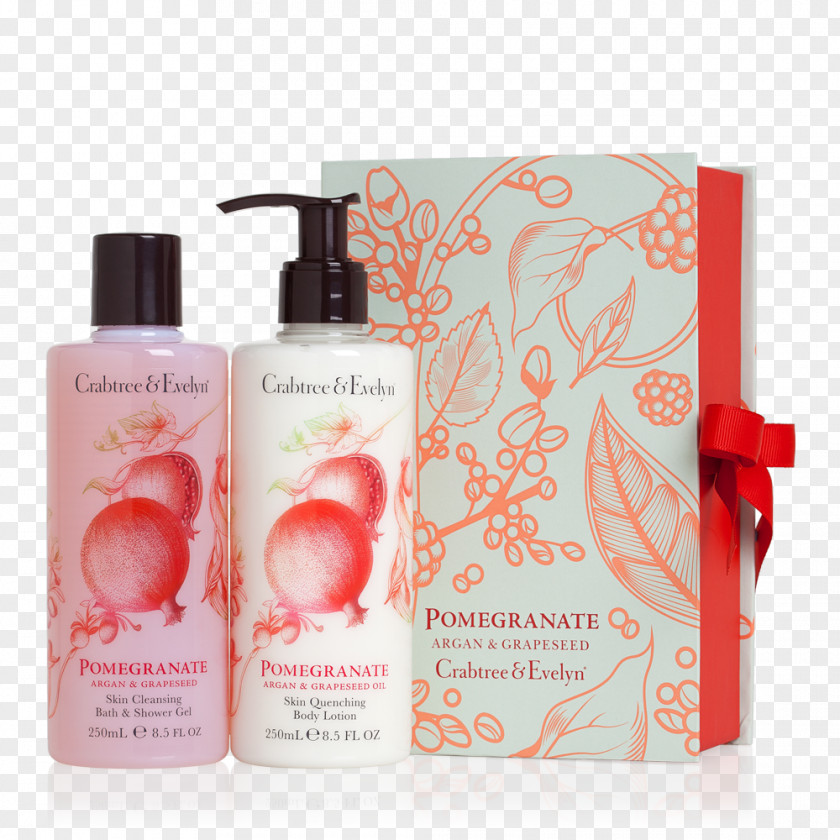 Watercolor Pomegranate Lotion Crabtree & Evelyn Argan Oil Hand Therapy 25g Personal Care Perfume PNG