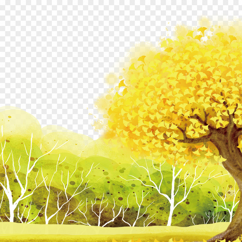 Autumn Tree Wallpaper PNG