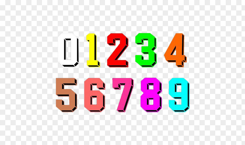 Color Key Number Numerical Digit Arabic Numerals PNG