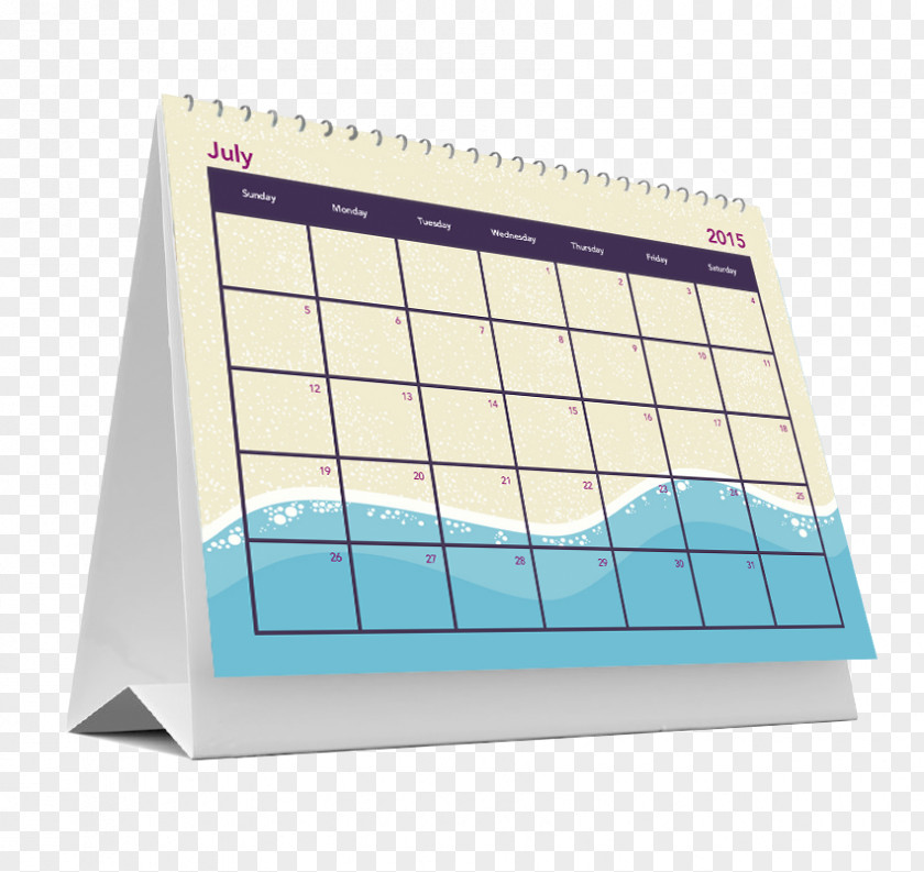 Purple Calendar Standing Desk Office PNG