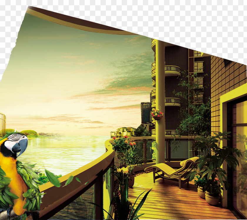Balcony Poster Real Property Advertising Publicity PNG
