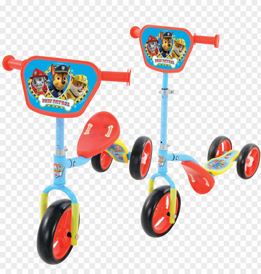 Paw Patrol Rider Toy Kick Scooter Tricycle Wheel PNG