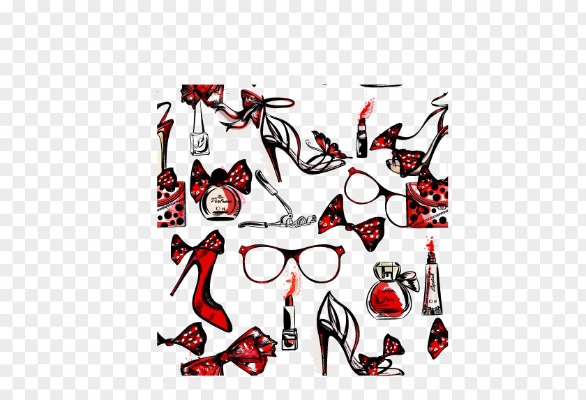 Vector Decorative Fashion Women Supplies Graphic Design Illustration PNG