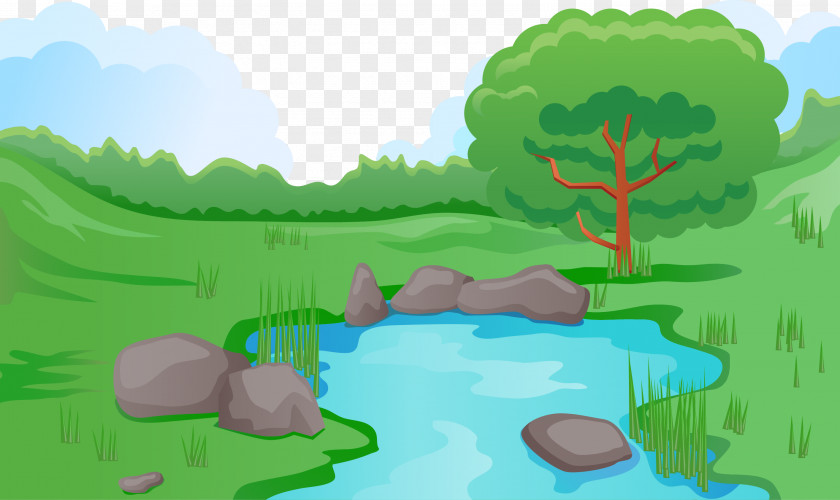 Vector Forest Pond Royalty-free Stock Photography Illustration PNG