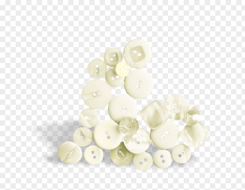 Bouton White Plastic Bead PNG